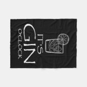 Couverture Polaire Funny Gin Tonic Saying Oh It's Gin O'clock  (Devant (Horizontal))