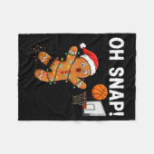 Couverture Polaire Funny Gingerbread Basketball Christmas Santa Cooki (Devant (Horizontal))