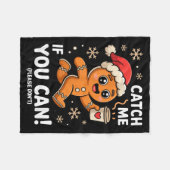 Couverture Polaire Funny Gingerbread Christmas Catch Me If You Can Pl (Devant (Horizontal))