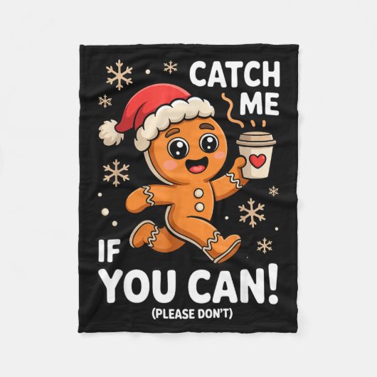 Couverture Polaire Funny Gingerbread Christmas Catch Me If You Can Pl (Devant)