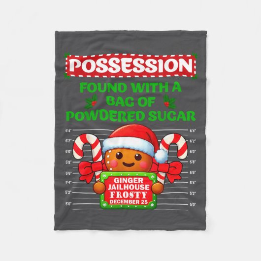 Couverture Polaire Funny Gingerbread Inmate Christmas Matching Family (Devant)