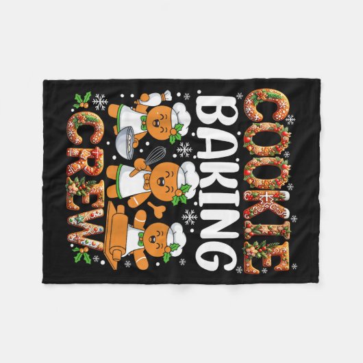Couverture Polaire Funny Gingerbread Lovers Cookie Baking Crew Christ (Devant (Horizontal))
