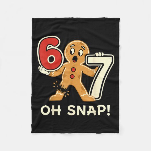 Couverture Polaire Funny Gingerbread Man 67 Six Seven For Adult Kids  (Devant)
