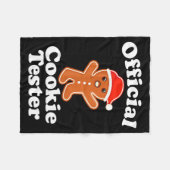 Couverture Polaire Funny Gingerbread Man Cookie Tester Christmas  (Devant (Horizontal))