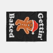 Couverture Polaire Funny Gingerbread Man Gettin Baked Cookie Baking C (Devant (Horizontal))
