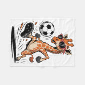 Couverture Polaire Funny Giraffe Playing Soccer Ll Artwork Cool Anima (Devant (Horizontal))
