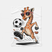 Couverture Polaire Funny Giraffe Playing Soccer Ll Artwork Cool Anima (Devant)