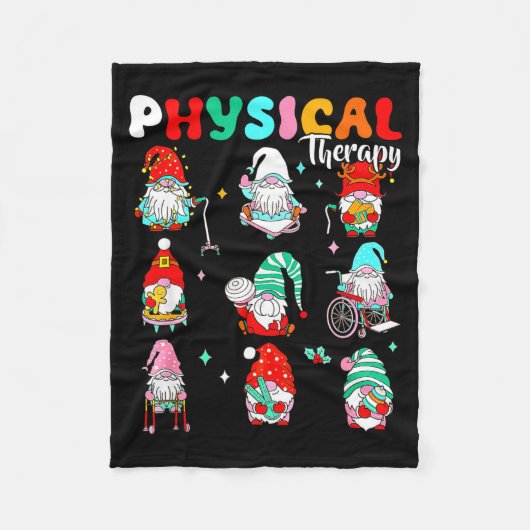 Couverture Polaire Funny Gnome Physical Therapy Pt Physical Therast C (Devant)