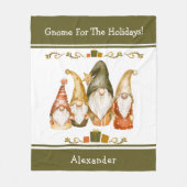 Couverture Polaire Funny Gnomes Christmas Holiday (Devant)