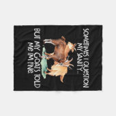 Couverture Polaire Funny Goat Tee For Crazy People Who Speak With Goa (Devant (Horizontal))