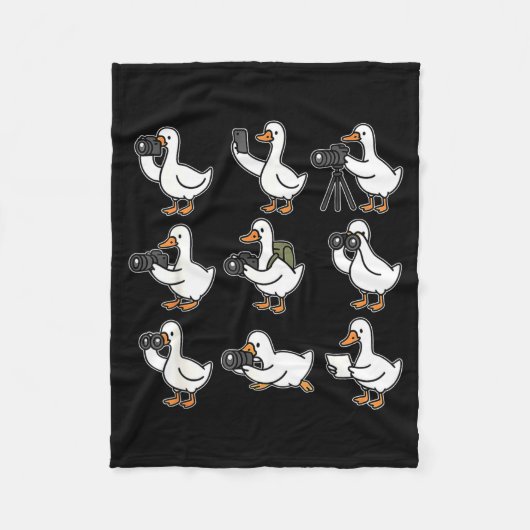 Couverture Polaire Funny Goose Photographer Photography Camera Photo  (Devant)