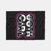 Couverture Polaire Funny Goth Girl Black And White (Devant (Horizontal))