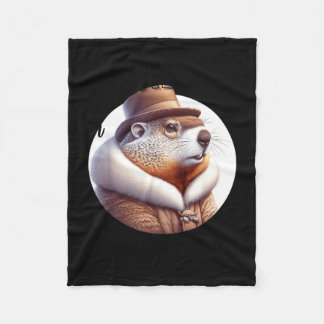 Couverture Polaire Funny Goundhog Graphic 