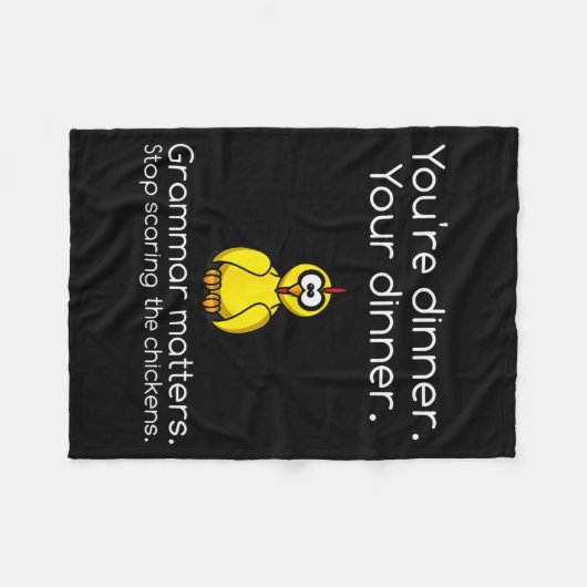 Couverture Polaire Funny Grammar - Stop Ing The Chickens Shirts (Devant (Horizontal))