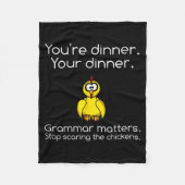 Couverture Polaire Funny Grammar - Stop Ing The Chickens Shirts (Devant)
