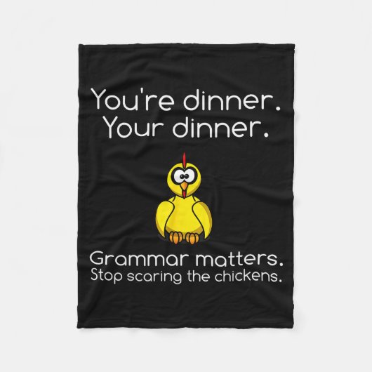 Couverture Polaire Funny Grammar - Stop Ing The Chickens Shirts (Devant)