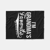 Couverture Polaire Funny Grandma's Favorite Grandson &amp; Granddaugh (Devant (Horizontal))