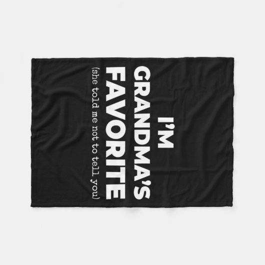 Couverture Polaire Funny Grandma's Favorite Shirt I'm Grandma's Favor (Devant (Horizontal))