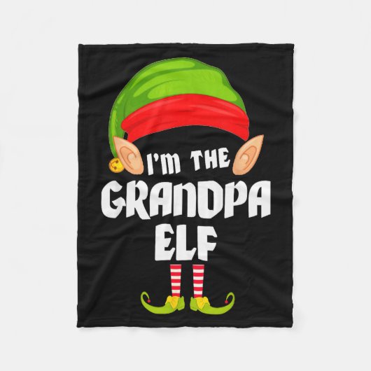 Couverture Polaire Funny Grandpa Elf Matching Family Group Pj Christm (Devant)
