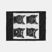 Couverture Polaire Funny Graphic Chat Photobooth Selfie Funny _5 (Devant (Horizontal))