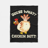 Couverture Polaire Funny Guess What_ Chicken Butt! Graphic Design  (Devant)
