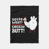 Couverture Polaire Funny Guess What_ Chicken Butt! Graphic Design  (Devant)