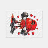 Couverture Polaire Funny Gym Heart Weightlifting Fitness Workout Drip (Devant (Horizontal))