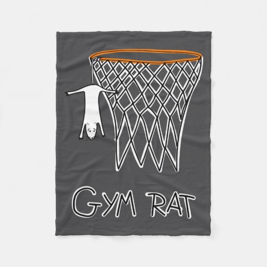 Couverture Polaire Funny Gym Rat Basketball Hoop  (Devant)