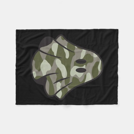 Couverture Polaire Funny Halloween Camouflage Camo Ghost Hello Huntin (Devant (Horizontal))