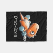 Couverture Polaire Funny Halloween Dinosaur Tested Positive For Pumpk (Devant (Horizontal))