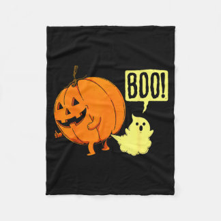 Couverture Polaire Funny Halloween Ghost And Spooky Pumpkin Boo Costu