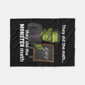 Couverture Polaire Funny Halloween Monster Math Pun, Humour enseignan (Devant (Horizontal))