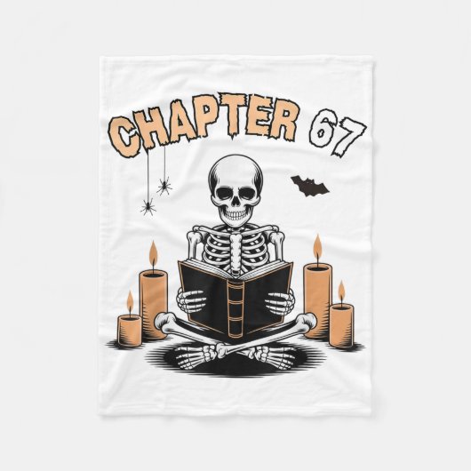 Couverture Polaire Funny Halloween Skeleton Reading Book 67 Memes _2 (Devant)