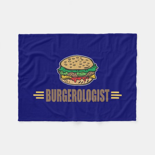 Couverture Polaire Funny Hamburger Cheeseburger Chaud (Devant (Horizontal))