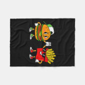 Couverture Polaire Funny Hamburger Frites Combo Snacks Nourriture Rap (Devant (Horizontal))