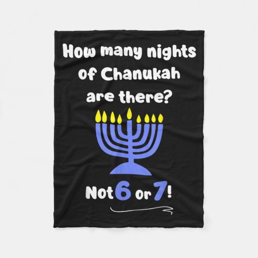 Couverture Polaire Funny Hanukkah 67 Meme Teacher How Many Nights Of (Devant)