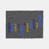 Couverture Polaire Funny Hanukkah Love Latkes Lights In Blue  (Devant (Horizontal))