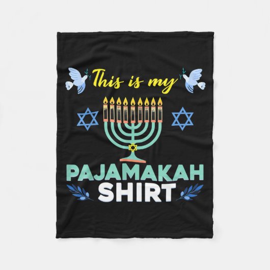 Couverture Polaire Funny Hanukkah Pajama Shirt This Is My Pajamakah G (Devant)