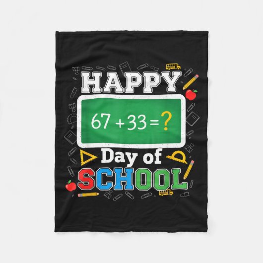 Couverture Polaire Funny Happy 100 Days Of School Math Teacher Six Se (Devant)