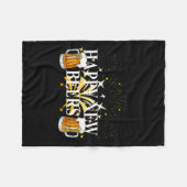 Couverture Polaire Funny Happy New Beers Drinking 2021 Nye Party Happ (Devant (Horizontal))