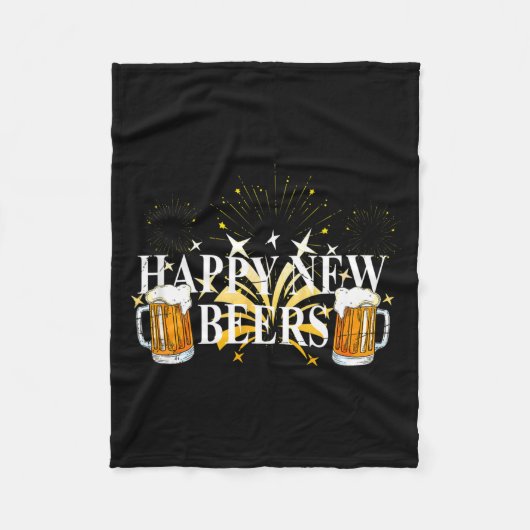 Couverture Polaire Funny Happy New Beers Drinking 2021 Nye Party Happ (Devant)