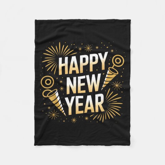 Couverture Polaire Funny Happy New Year Couple Matching  (Devant)
