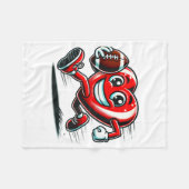 Couverture Polaire Funny Heart American Football Valentine Srts Women (Devant (Horizontal))