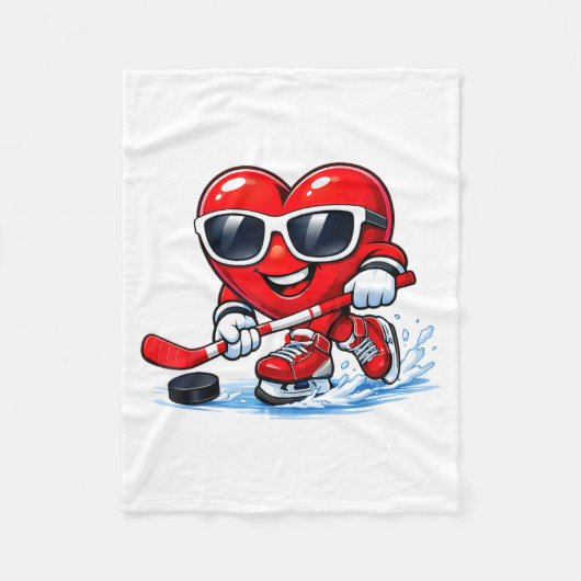 Couverture Polaire Funny Heart Playing Hockey Apparel  (Devant)
