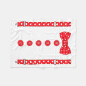 Couverture Polaire Funny Hearts Bow Tie Suspenders Valentine's Day Co (Devant (Horizontal))