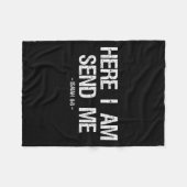 Couverture Polaire Funny Here I Am Send Me Shirt Bible Verse Lord Say (Devant (Horizontal))