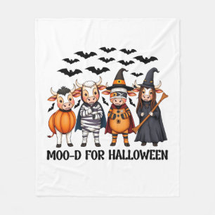 Couverture Polaire Funny Highland Cow Moo-d pour Halloween
