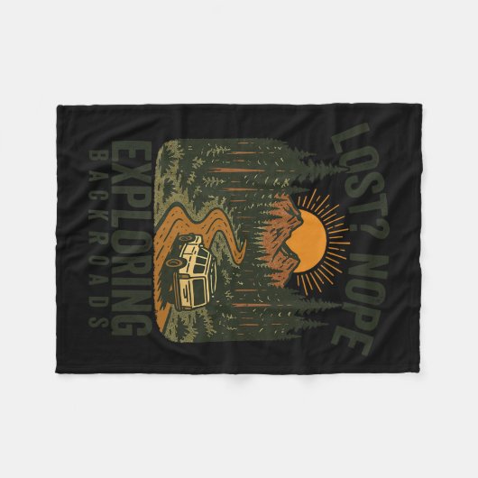 Couverture Polaire Funny Hiking Lost_ Nope Exploring Backroads Humor  (Devant (Horizontal))