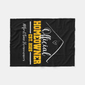 Couverture Polaire Funny Homeowner Proud New Housewarming Party 2025  (Devant (Horizontal))