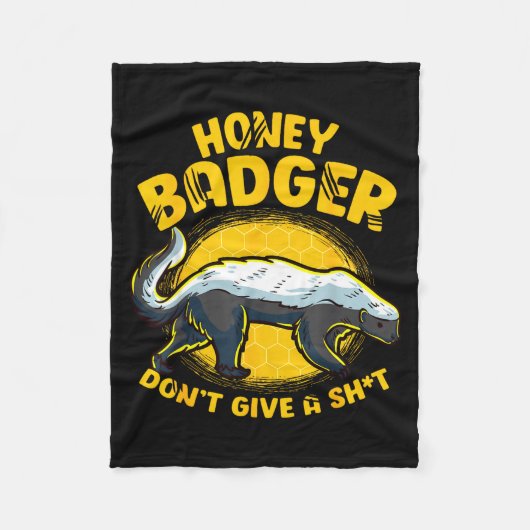 Couverture Polaire Funny Honey Badger Don't Give A Sh-t Novelty Honey (Devant)